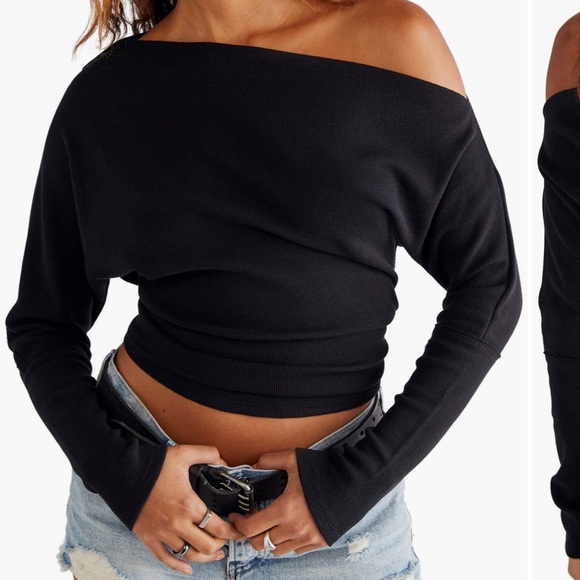 We The Free Fuji off the shoulder thermal top - Picture 1 of 5